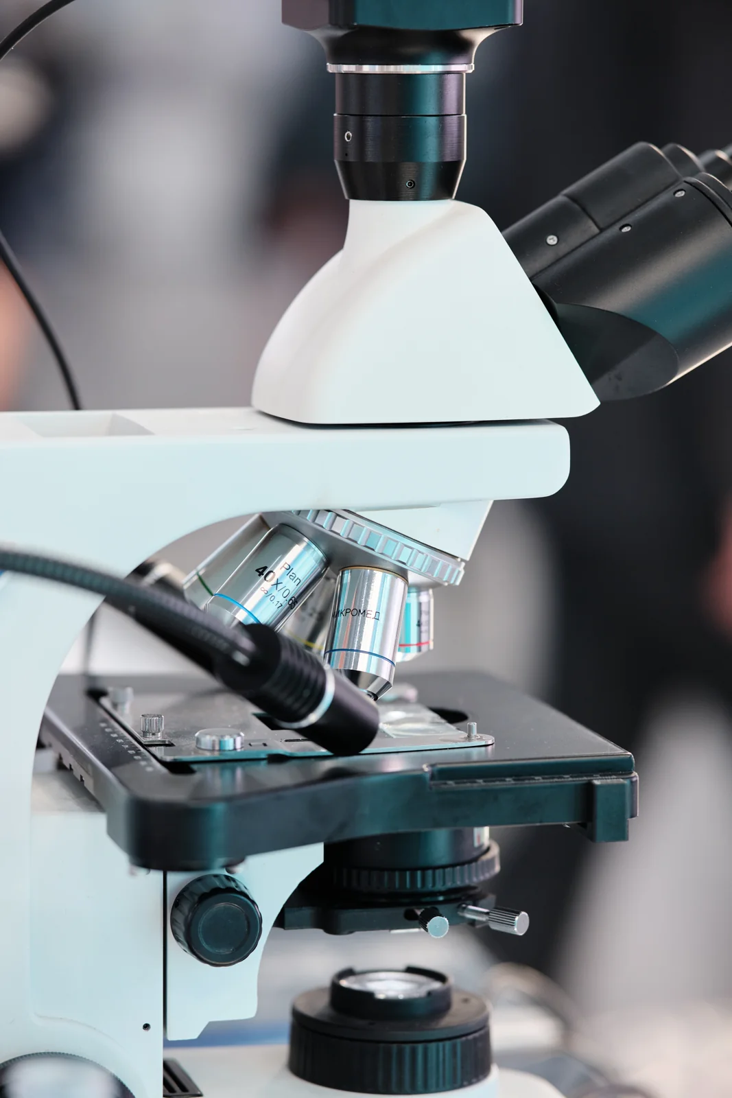 A laboratory microscope with a digital camera